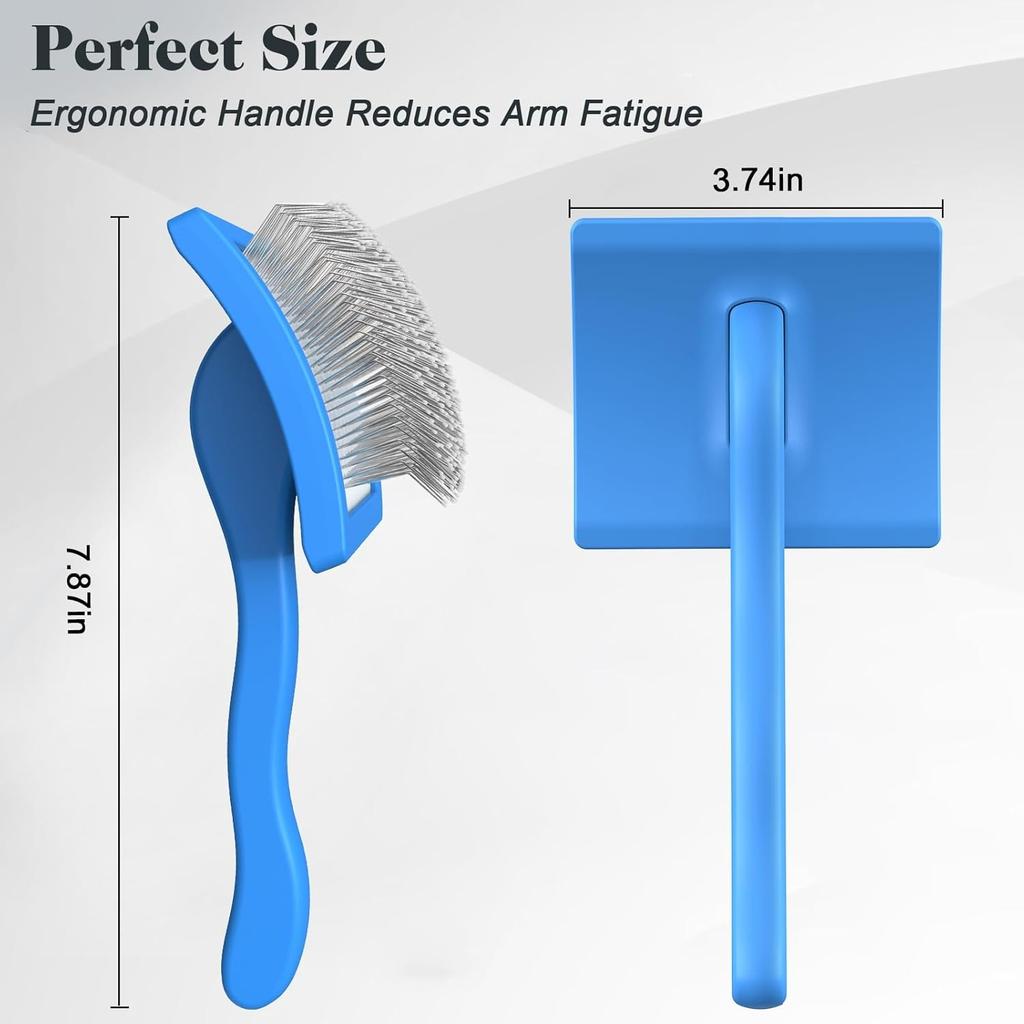 1set Dog Slicker Brush for Grooming Dematting Comb for Poodles Bichon Puppy Cat Hair Remover Brush