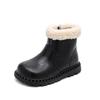 Girls' Winter Plus Velvet Cotton Shoes Baby Warm Snow Boots Fashionable Small Leather Boots