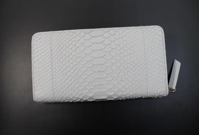 [High-end Kimono Store] [Top-quality Python] Python Wallet, Long Wallet, Genuine Leather, Round Zipper, Diamond Python, for Men and Women