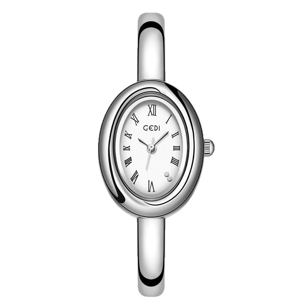 Niche Oval Bathtub Bracelet Women'S Watch Roman Scale Retro High-End Sense Simple Temperament Quartz Watch