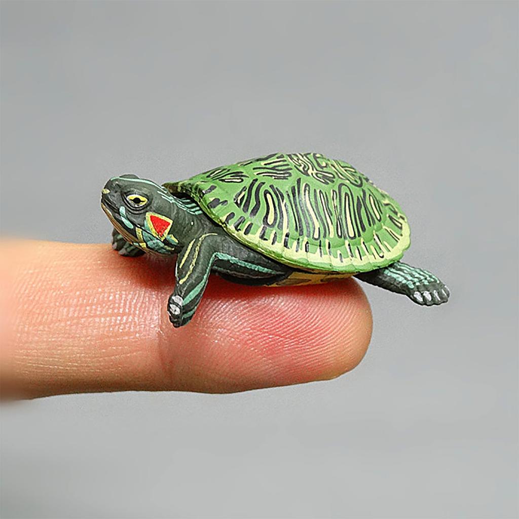 AAGWW 12-Style Animal Model Set, Amphibian Reptile Turtle Decorations, ChristmasNew Year Gift, Kids Toy (Realistic Turtle Model)