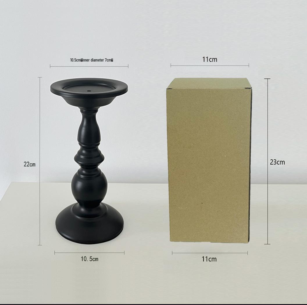 Американский черный кованый подсвечник для ароматерапии - Ретро свадебный центральный элемент и домашний декор