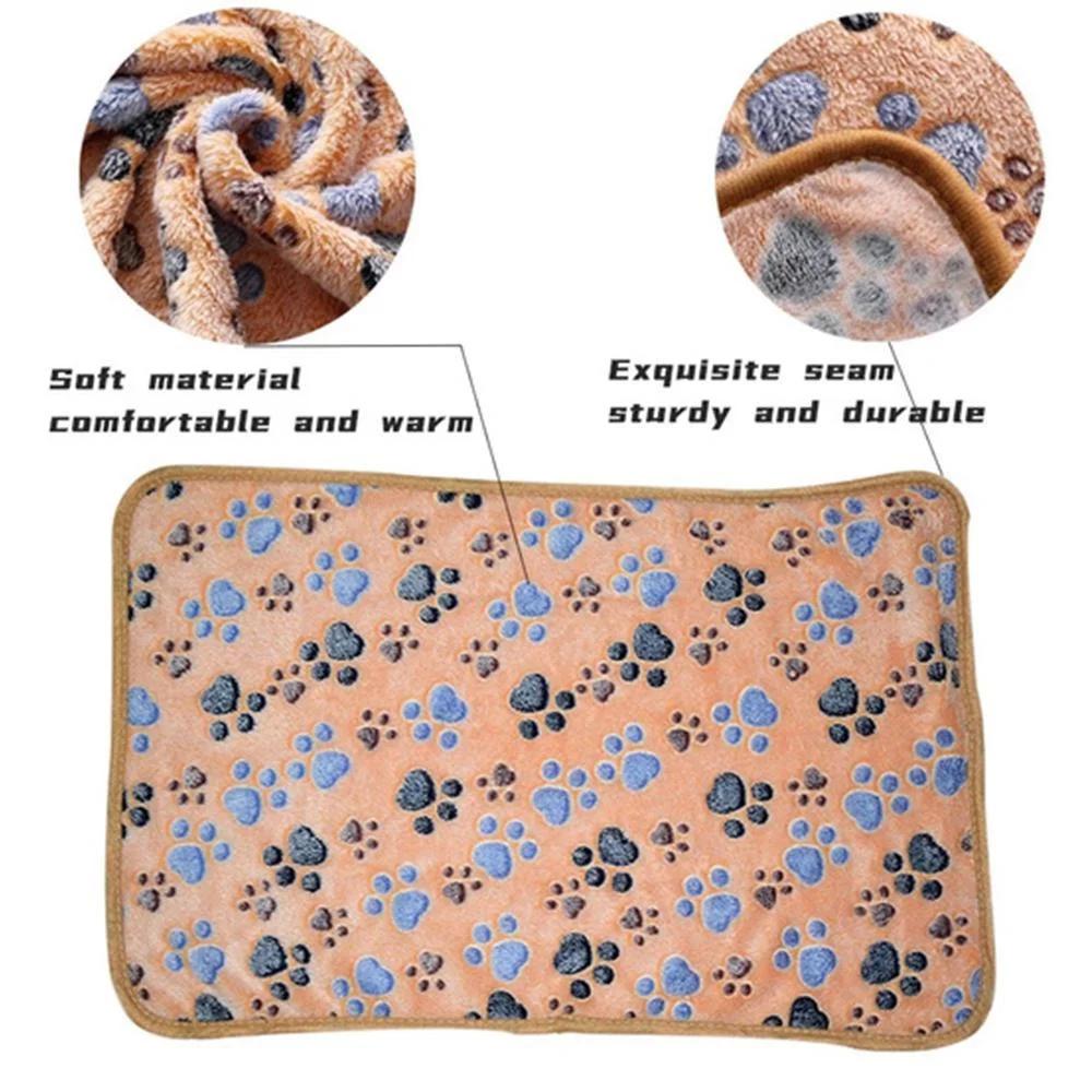 Warm Pet Blanket for Dogs and Cats Thick Winter Dog Bed Mat Soft Coral Fleece Kennel Pad Fall Cold Weather Pet Bedding Cushion