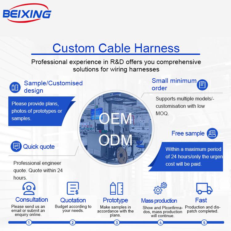 Cable Assembly Manufacturer Customized Copper Core Electrical Wire Harness Automotive Car Computer Electronic Use PVC IP66 Rated