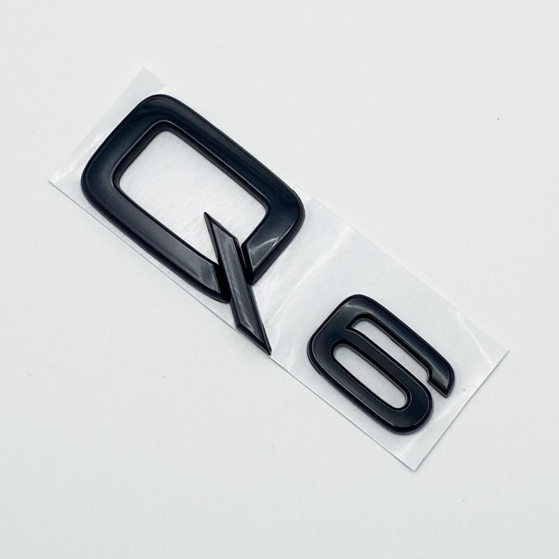 3D ABS Numbers Letters Q2 Q3 Q4 Q5 Q6 Q7 Q8 Emblem for 111a Q series Car Fender Trunk Rear Logo Sticker Black Silvera111