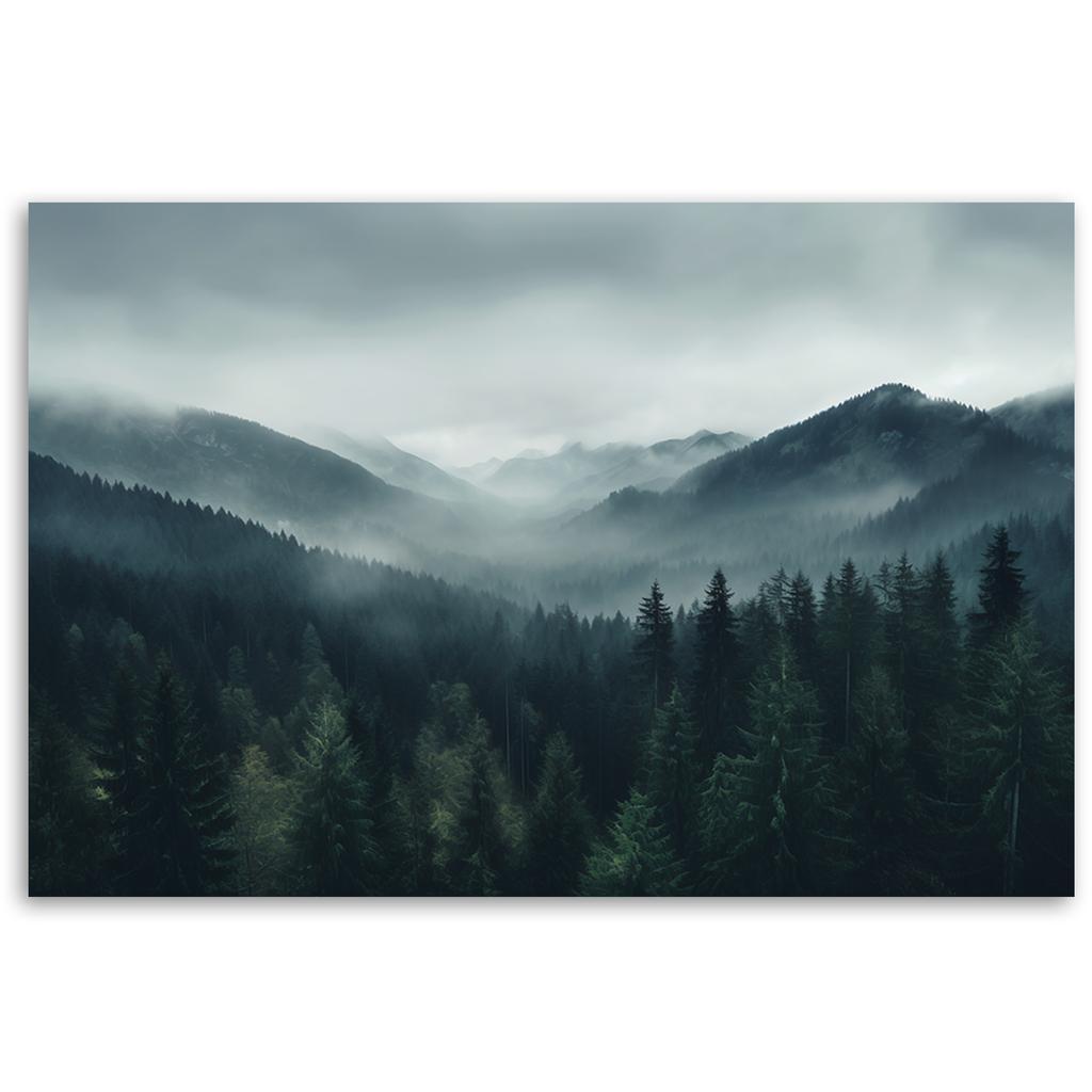 Obraz na plátně Les v mlze