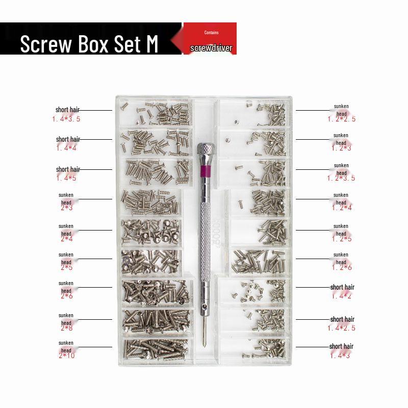 Micro Screw Set for Eyeglasses, Notebooks, Belts & Accessories Repair
