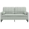 Vidaxl 2-Osobowa Sofa Z Poduszkami, Jasnoszara, 140 Cm, Aksamit