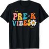 Pre-K Vibes Groovy Back To School First Day Teachers Kids T-Shirt