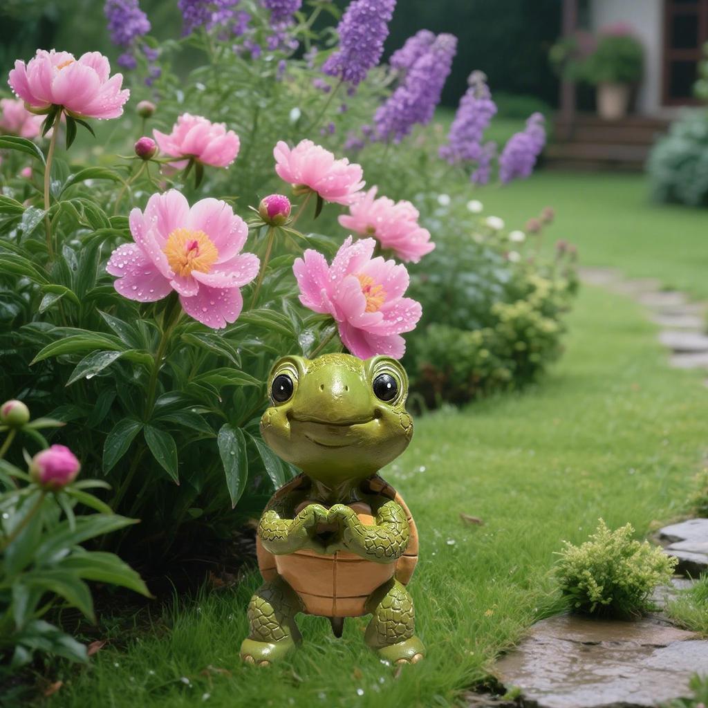 Garden Turtle Garden Turtles Outdoor Decor Statue Home Decor Lawn Ornaments for Desk Indoor Bedroom Balcony Living Room Pond