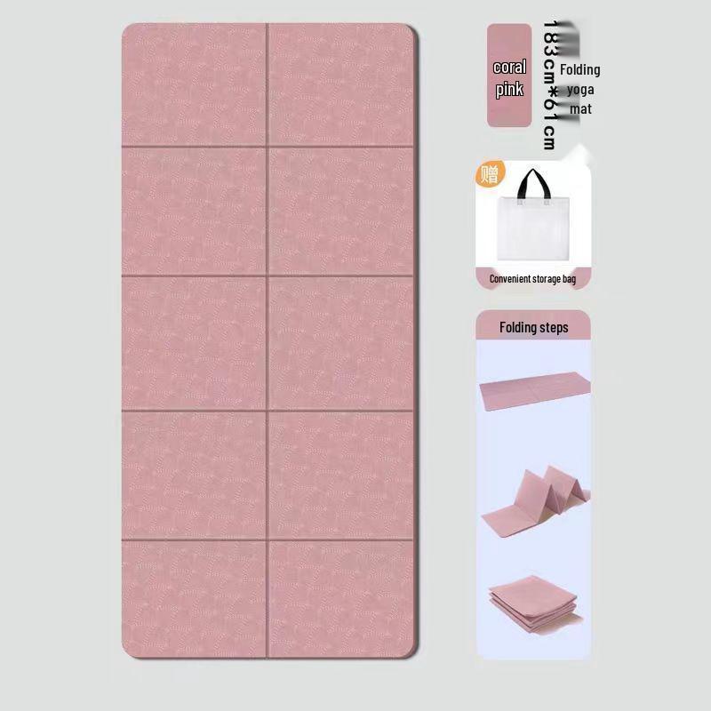 Tappetino da Yoga Pieghevole Antiscivolo Portatile Insonorizzato Inodore e Set con Corda per Saltare