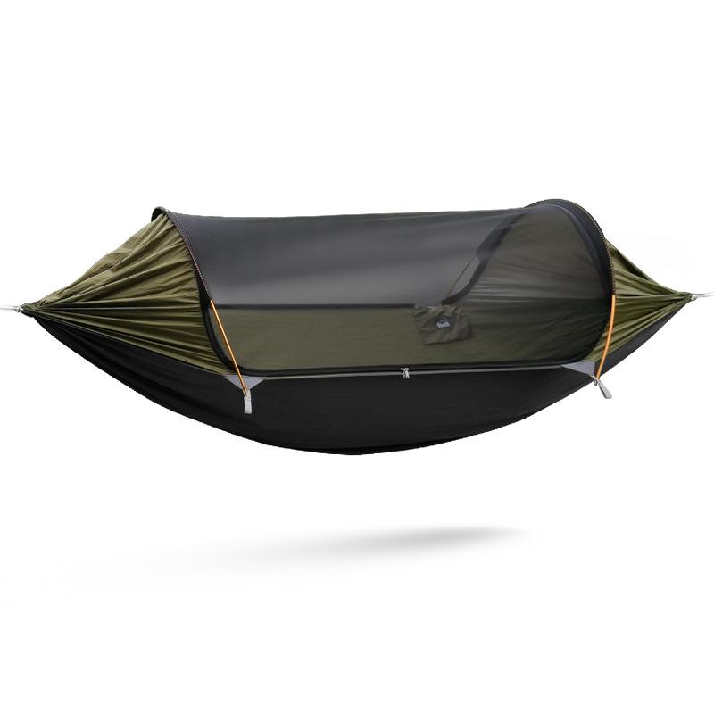Traveler Anti-Tip Outdoor Hammock with Detachable Mosquito Net
