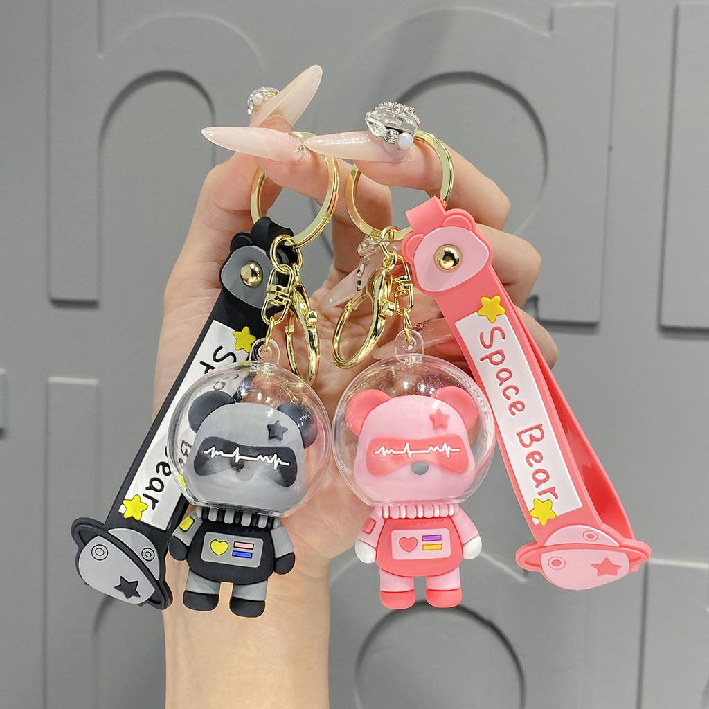 Adorable Space Bulldog Keychain Colorful Pvc Cartoon Accessories For All Occasions