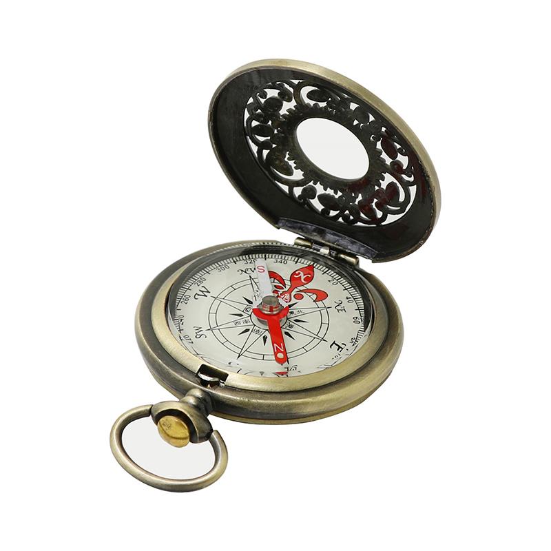 Retro Compass Outdoor Camping Waterproof Hiking Portable Pocket Brass Gold Color Copper Compass Navigation