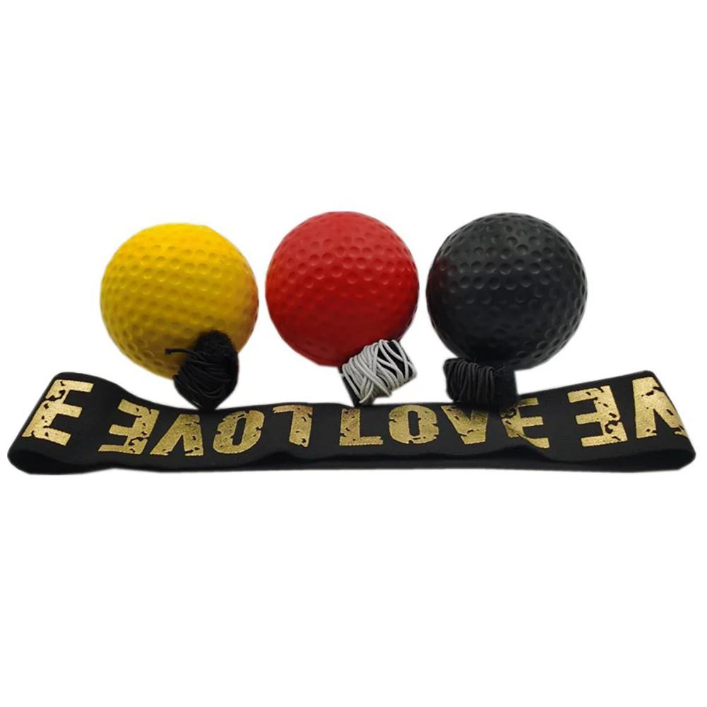 Boxing Speed Ball Head-mounted PU Punch Ball MMA Muay Thai Fighting Training Hand Eye Reaction Home Sandbag Gym Boxing Equipment