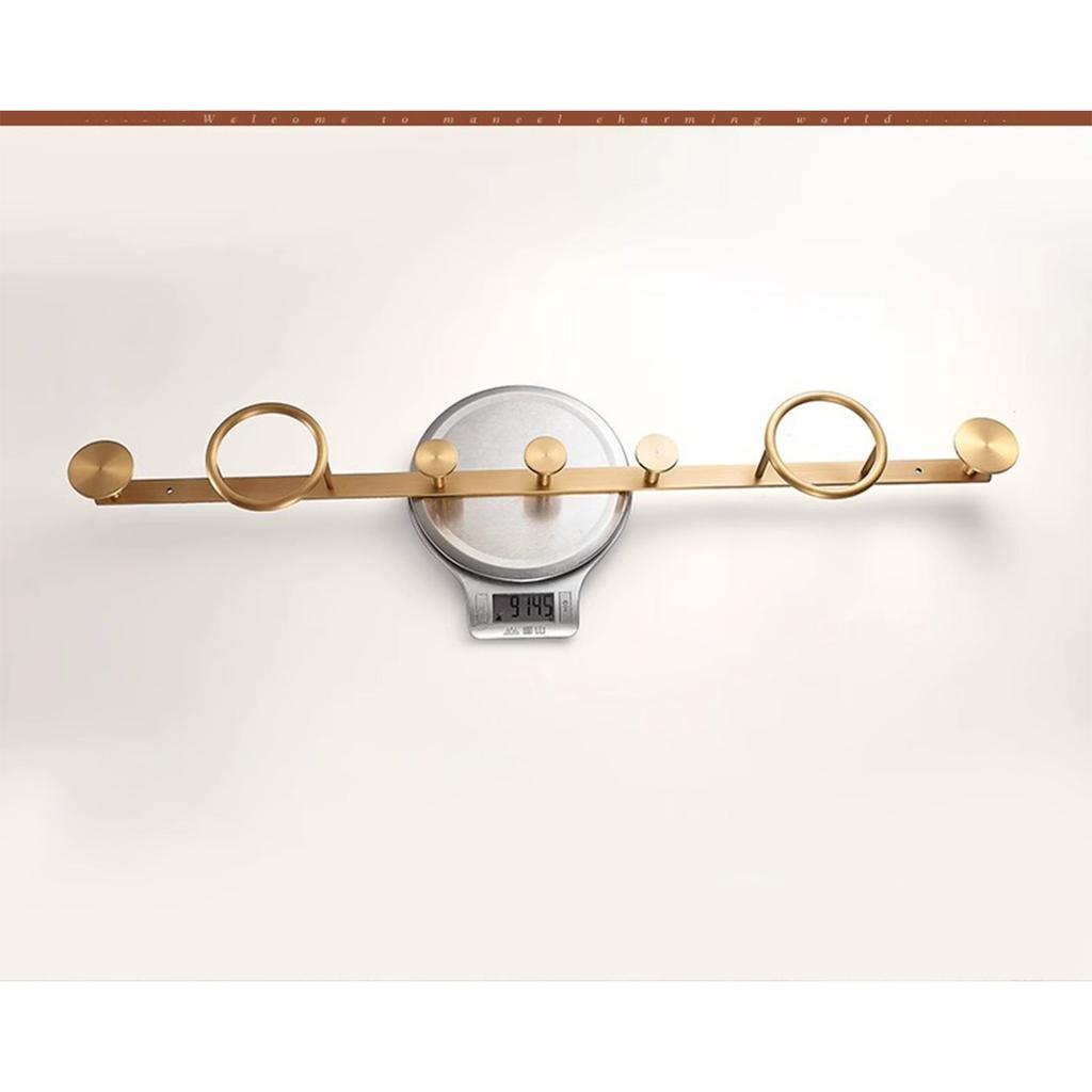 High-grade Solid Copper Clothes Hook Entrance Porch Clothes Hook Hanger Wall-mounted Multi-layer Coat Rack