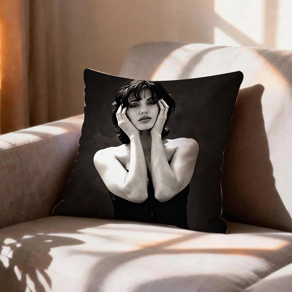 ActorAngelina JJolie Voight Pillow Case Pattern Printed Pillowcase For Living Room Sofa Cushion Cover