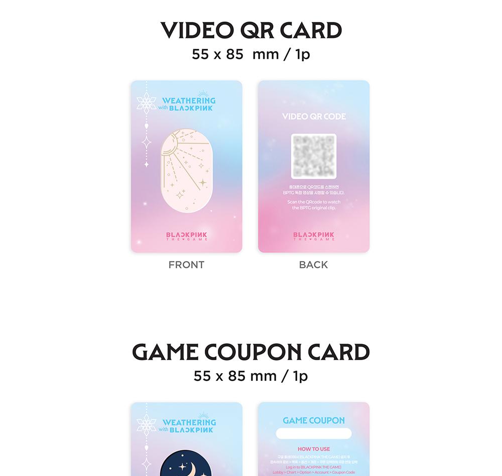 BLACKPINK [WEATHERING with BLACKPINK] DAS SPIEL COUPON & FOTOKARTEN-SAMMLUNG