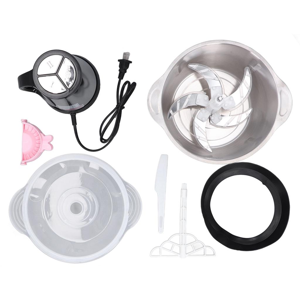 Food Processor Stainless Steel 5L High Capacity with 5 Blades Electric Food Chopper for Meat