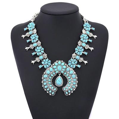 Indian Ethnic Statement Large Collar Necklace Women Boho Tribal Vintage Maxi Big Chunky Retro Moon Pendant Necklace Jewelry