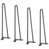 482.6MM Hairpin Furniture Legs, Metal Home DIY Projects for Nightstand, Coffee Table, Desk, 226.8KG Load Capacity with Rubber Floor Protectors, Metal