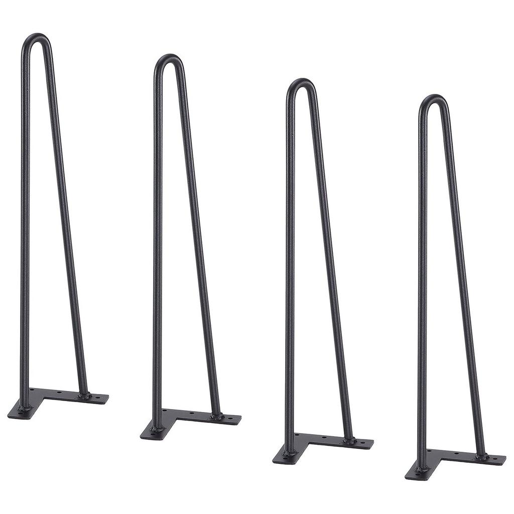 482.6MM Hairpin Furniture Legs, Metal Home DIY Projects for Nightstand, Coffee Table, Desk, 226.8KG Load Capacity with Rubber Floor Protectors, Metal