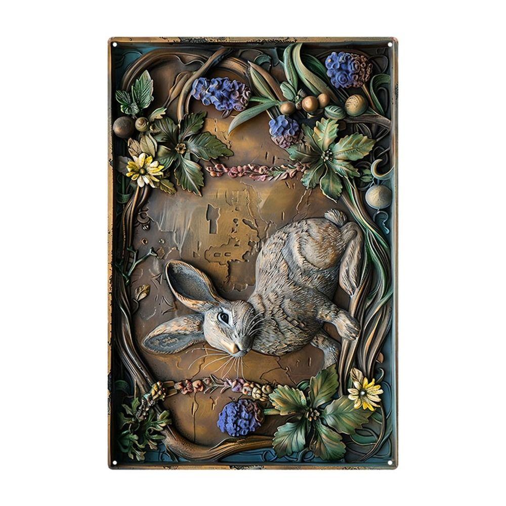 Metal Poster Chicken Easter Eggs Kitchen Decor 20x30cm