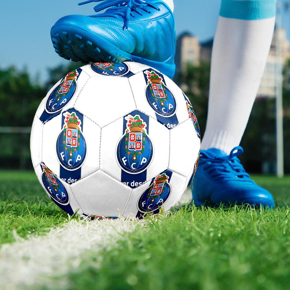 1PC FC Porto Portugal Size 5 Soccer Ball PrahaIndoor Soccer Ball Colorful All Ages Machine Stitched PVC Competition Ready Durable High-Bounce