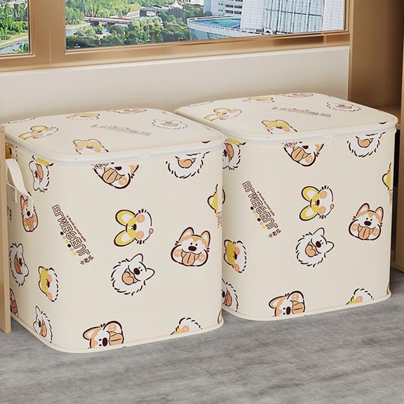 80/100/140 L Clothes Quilt Storage Bag Household Large Capacity Quilt Storage Box Wardrobe Non-Woven Clothing Moving Luggage