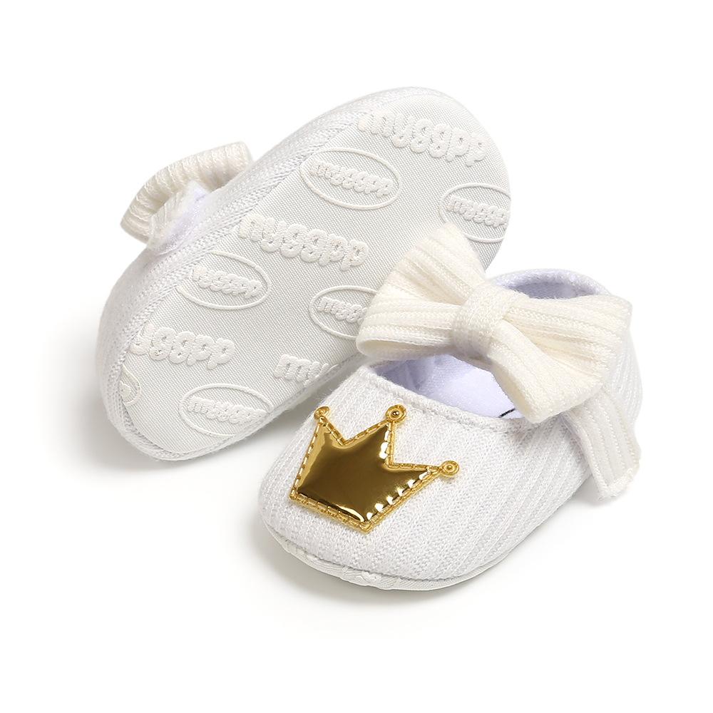 MYGGPP Woolen Baby Princess Schuhe Babyschuhe Schuhe mit weichem Boden Kleine Babyschuhe Frühlings- und Herbstmodelle