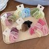 10pcs Random color High elasticity, seamless, hollowed-out, wide hairband, sweet elastic hair string for ladies' style.