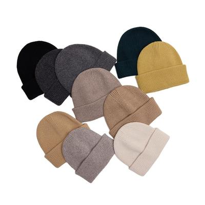 Inner Mongolia Wool Knit Hats: Unisex Solid Color Beanies for Autumn and Winter Warmth