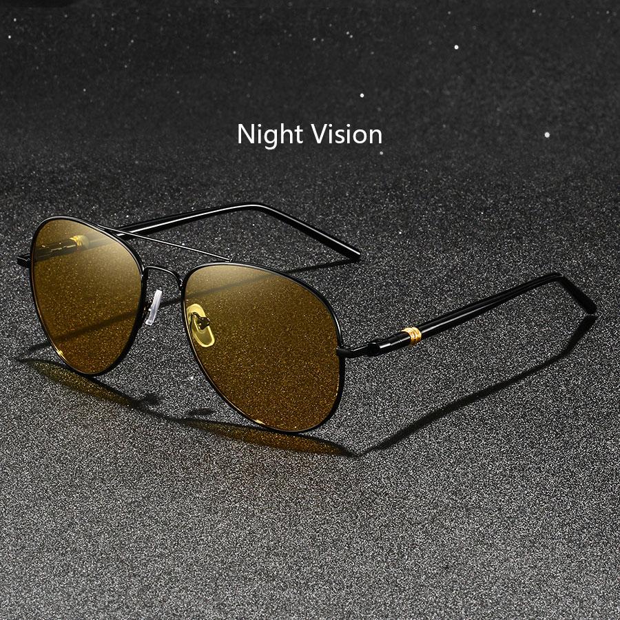 Fashion Vintage Unisex Metal Frame Night Vision Glasses Reduce Visual Fatigue Lenses Anti-Glare Anti Reflective UV400 Eyewear