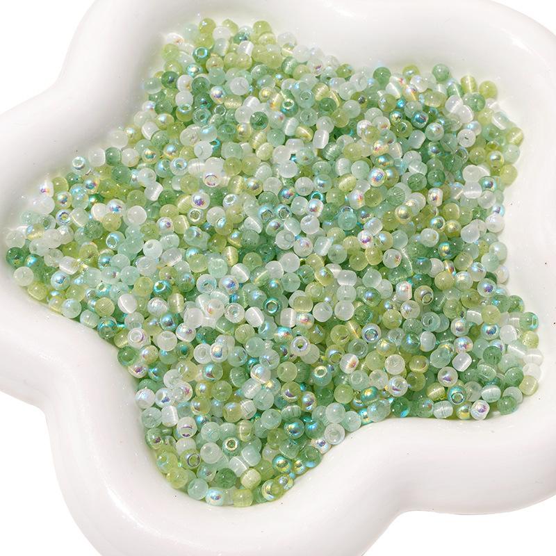 10g Aurora Cat Eye Glass Seed Beads: High-Quality DIY Beading Accessories for Handmade Bracelets