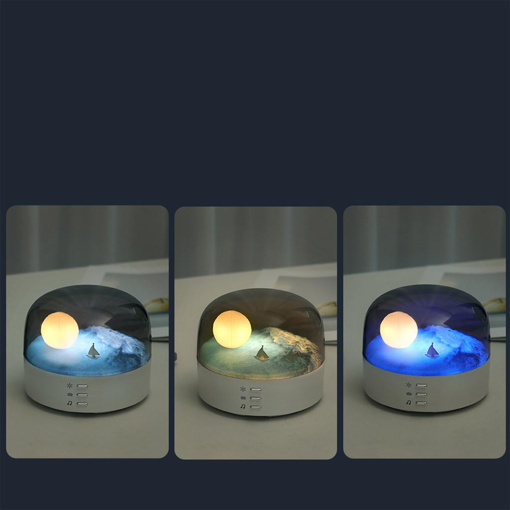 Moon Bluetooth Audio Atmosphere Lamp Ornaments Eye Protection Gradient Light Adjustable Night Light Bedroom Speaker Lamp
