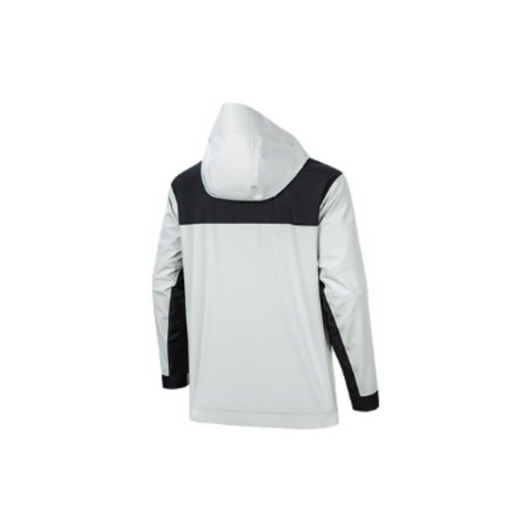 Anta Color Block Logo Waterproof Hard Shell Long Sleeve Hooded Jacket Unisex Jacket Light-Green 952317601-4