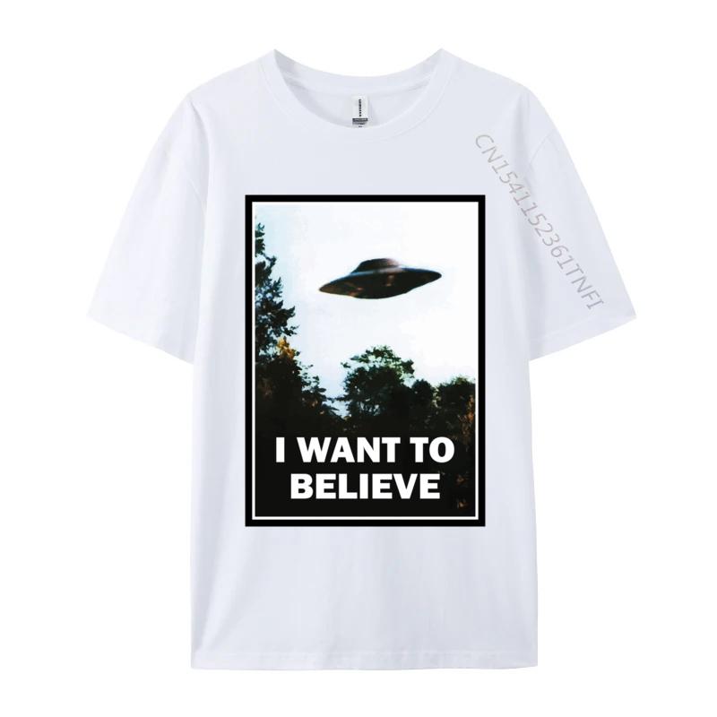 Unisex New TShirts We Want To Believe TShirt High Quality Autumn Cotton Tees Top TShirts Fall Drop Shipping