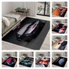 Knight Rider KITT Auto Druck Teppich, Rutschfeste Weiche Bodenmatte für Wohnzimmer Schlafzimmer Retro TV-Serie Heimdeko Teppich