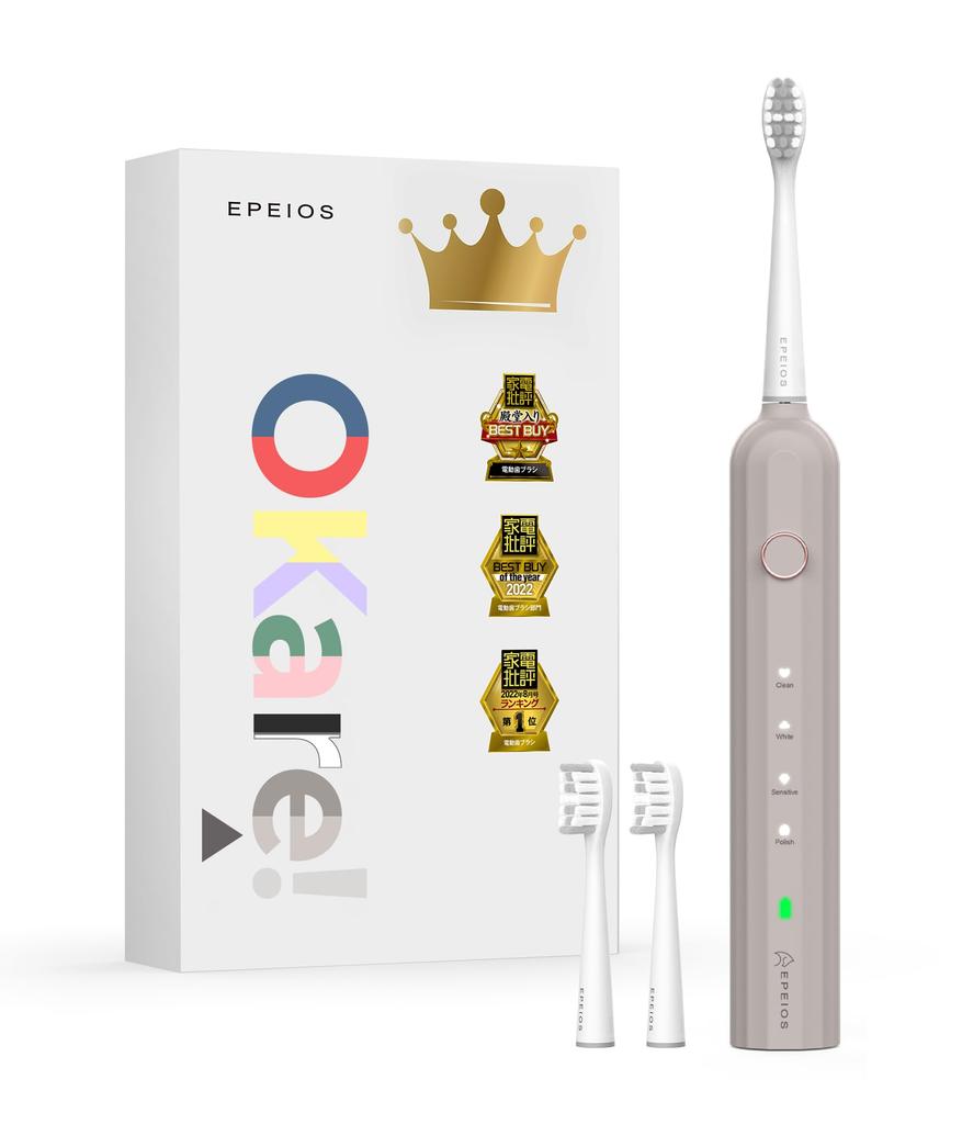 Epeios Sonic Electric 2 Brush IPX7 Best Buy of the Year for 2024 Consecutive Year In a Hall of Fame Perfect As a Birthday Gift Toothbrush, Heads,