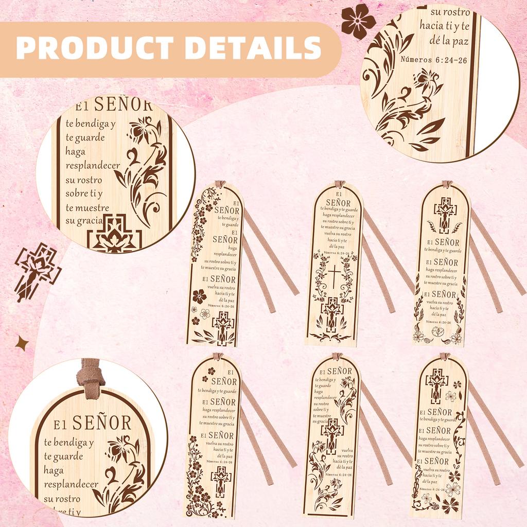 12 Pcs Wood Christian Bookmarks For Mothers Bible Verses Religious Inspirational Spanish Scripture Book Marks For Mom Bulk Mothe
