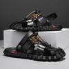 Men Leather Slippers Sandals Comfortable Breathable Casual Shoes Men Fashion Sneakers Leisure Men Slippers Slides