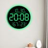 Living Room Wall Clock Large Font Color Changing Clock Atmosphere Light Multifunctional Home Furnishings