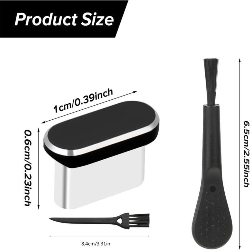 5 szt. Osłona przeciwpyłowa portu ładowania Type-C dla serii Phone 16 15 S25 S24 Zatyczka przeciwpyłowa USB C ze szczoteczkami Akcesoria do telefonu