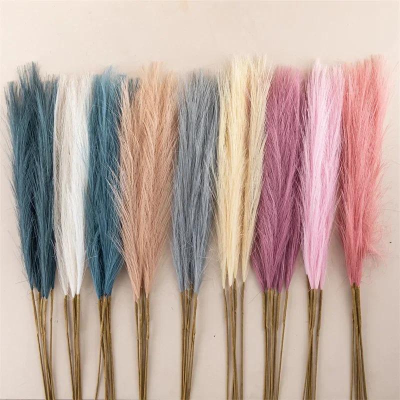 5PCS Artificial Pampas Grass Artificial Flower Home Party Table Flower Arrangement Decoration Wedding Decor Fluffy Reed Grass