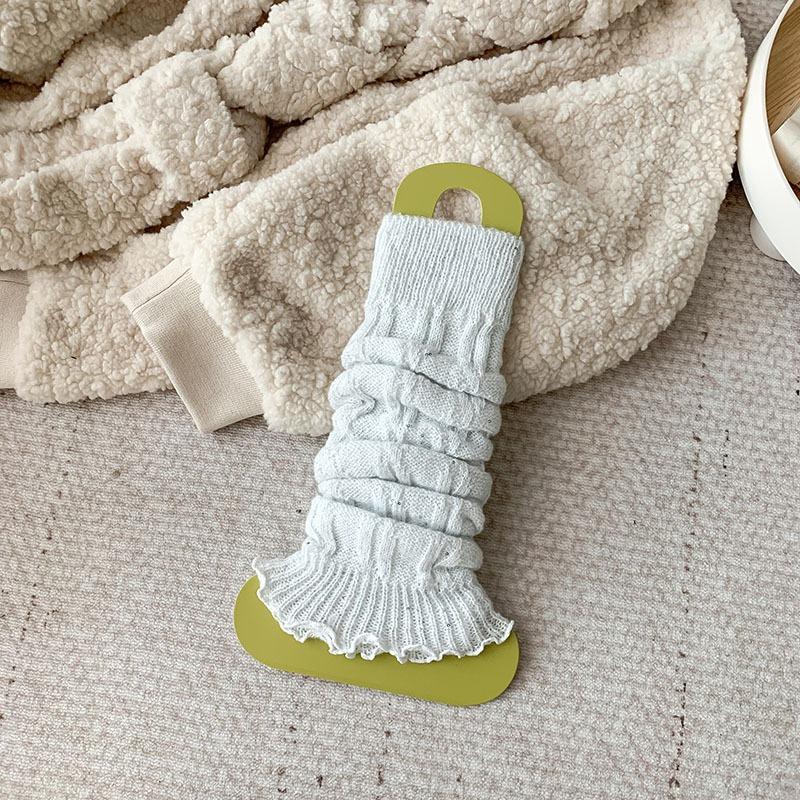

Осенние и зимние милые женские гетры тонкие вязаные длинные носки с ворсом белый
