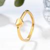 Exquisite and Simple Geometric Square Love Ring, Electroplated High-end Ring Women's Titanium Steel Jewelry