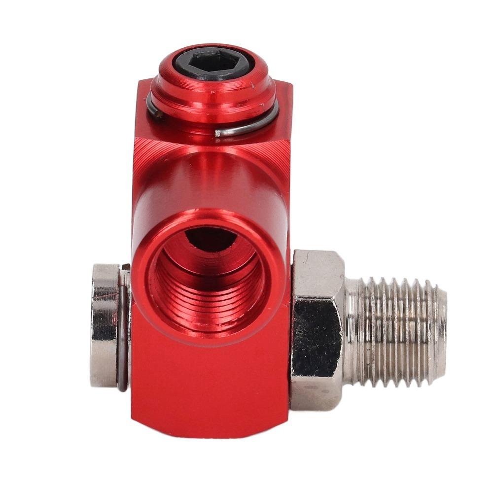 4 PCS 1/4 Inch Size Swivel Air Hose Connector Red Aluminum Air Tool Swivel Fitting 360 Degree Rotation NPT Thread