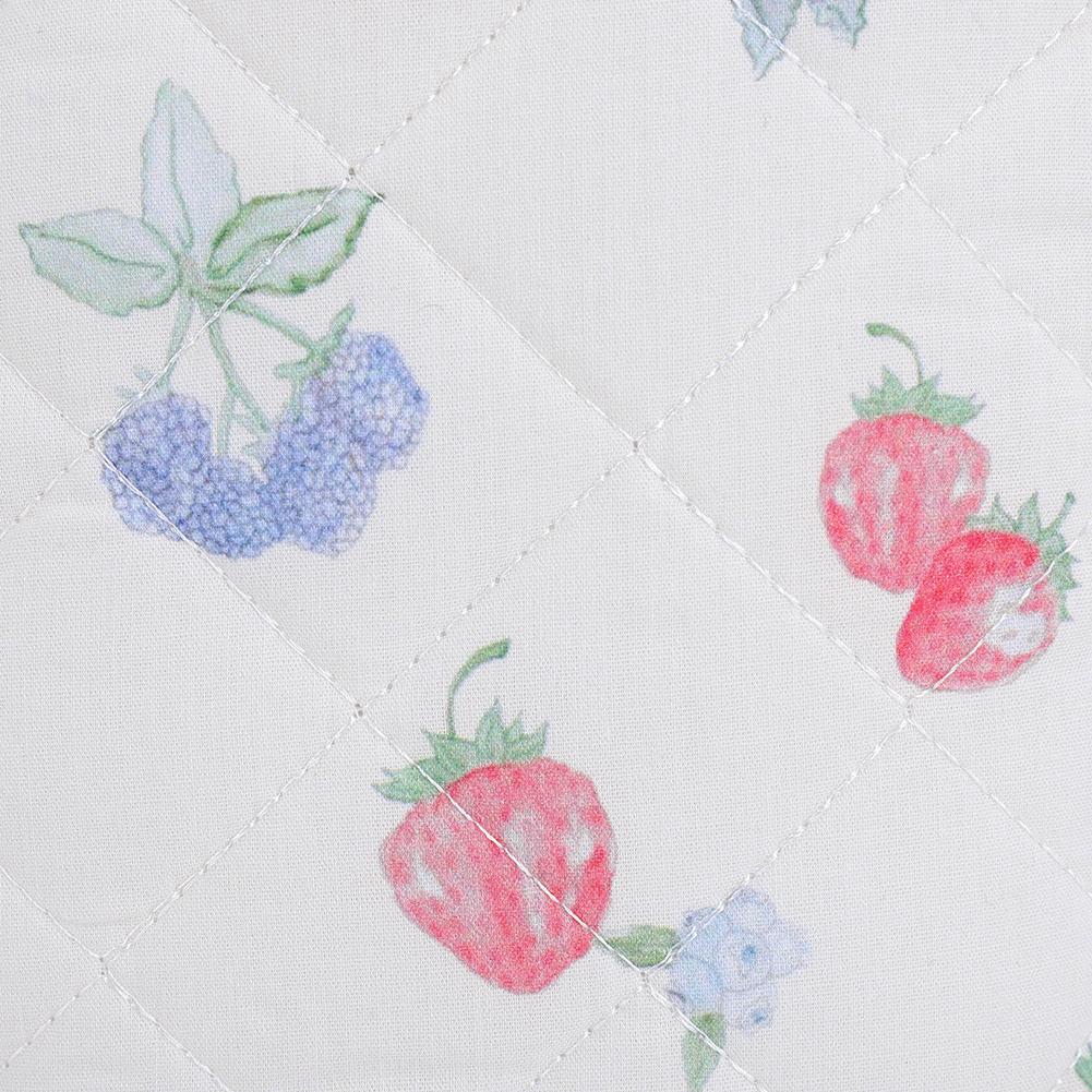 3Pcs Cute Quilted Cosmetic Bag Strawberry Print Quilting Storage Bag Adorable Padding Skincare Pouch Bathroom Shower Travel Bag