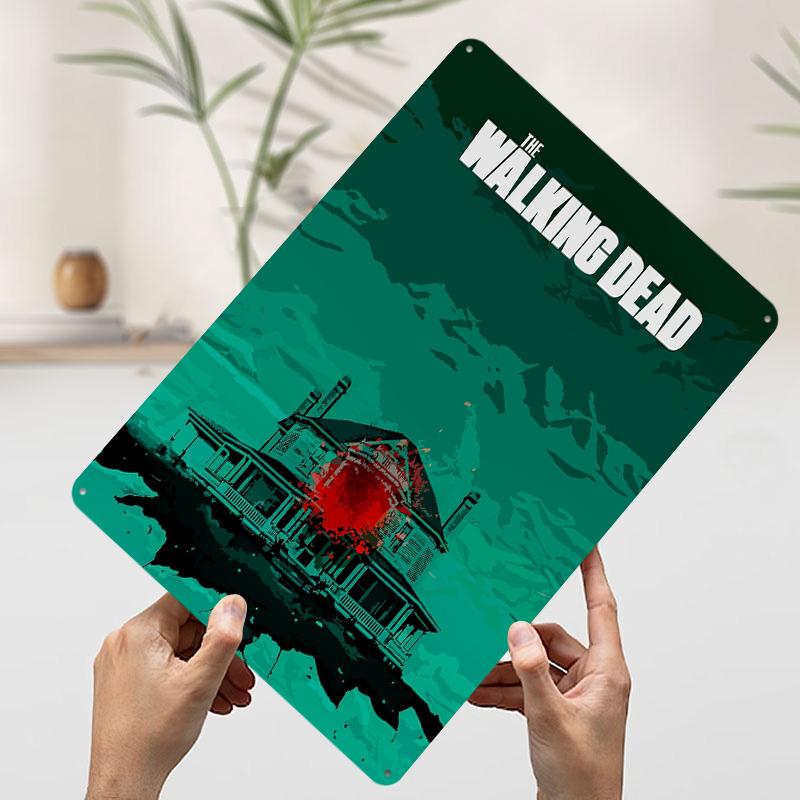 

The Walking Dead House Tinplate Poster Customized Wall Art Vintage Retro Metal Signs for Home Decor Living Room Coffee Bar Items 7.9x11.8In(20x30cm)