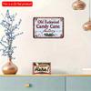 Mfoever  pc Vintage Candy Cane Factory Metal Tin Sign  Waterproof and Dustproof Iron Wall Art Engraved Christmas Theme Hanging Decor for Home Bar Cafe